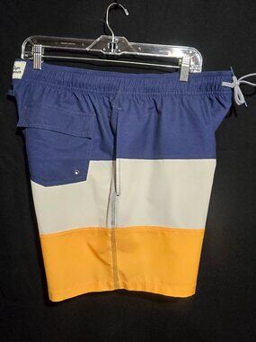 Reyn Spooner Pocketed Swim Trunks - Blue White Orange - sz L*